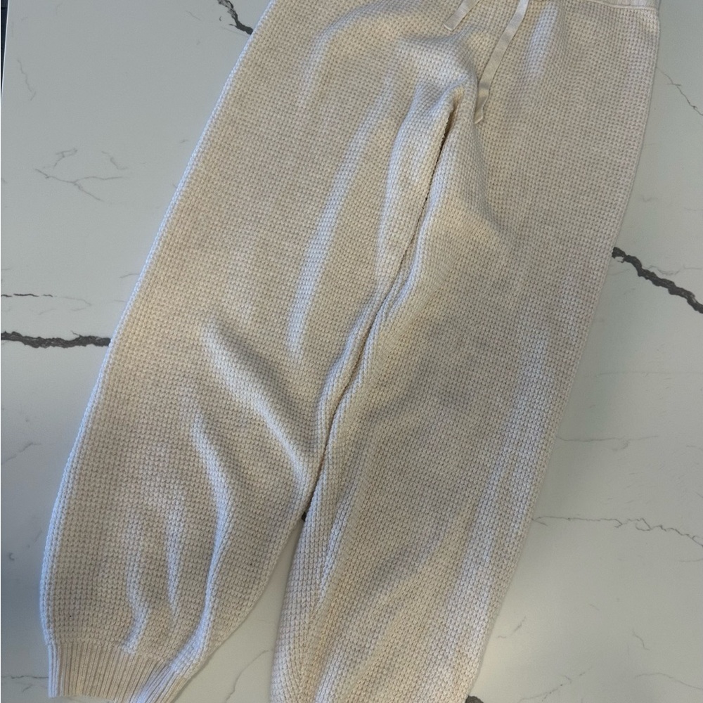 AERIE Cozy Cream Knit Joggers